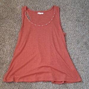 Like New, Maurices Rust Tank Top with Studded Neckline Womens Size L